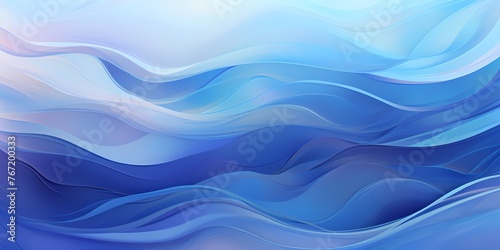 An abstract gradient waves design, transitioning from turquoise to indigo, creating a mesmerizing pattern that captures the fluidity and motion of ocean waves.