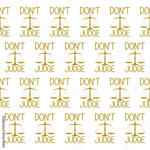 Don't judge icon seamless pattern