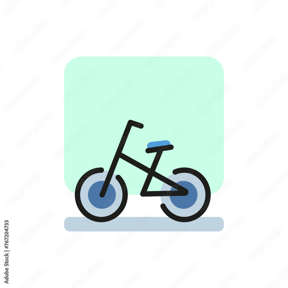 Line icon of bicycle. Cycling sport, bicycle trail, bicycle parking sign. Transport concept. Can be used for topics like sport, transportation, leisure Line icon of bicycle. Cycling sport, bicycle trail, bicycle parking sign. Transport concept. Can be used for topics like sport, transportation, leisure