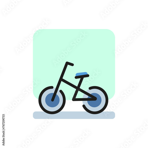 Line icon of bicycle. Cycling sport, bicycle trail, bicycle parking sign. Transport concept. Can be used for topics like sport, transportation, leisure