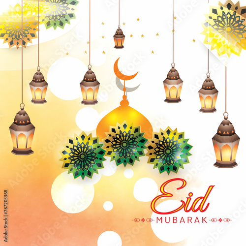 Eid Al Udha and Eid Al Fitr mubarak background design