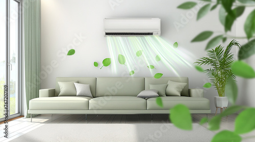 Casa com ar condicionado 