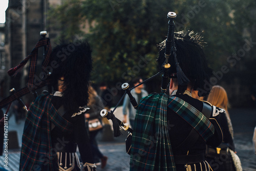 Scotland Guards, Playing Bagpipes