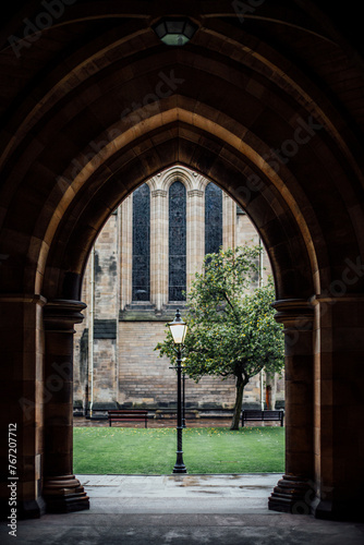 Archway to Lamp Post, Glasgow Scotland