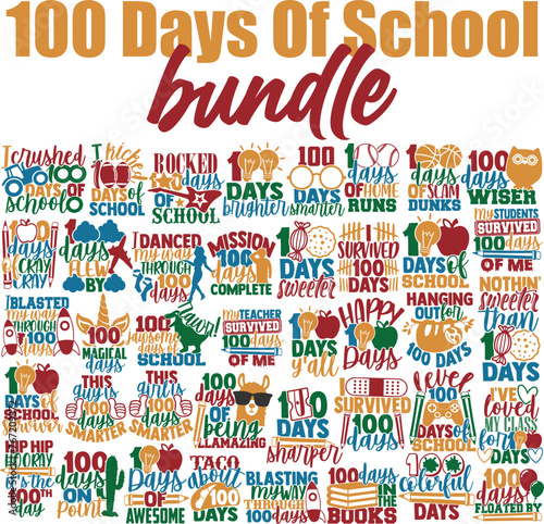 100 Days Of School Vector Bundle