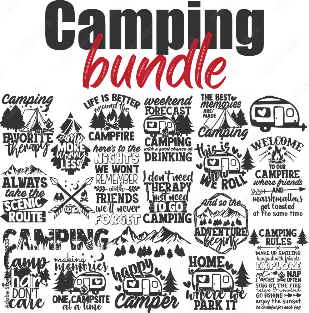 Camping Vector Bundle
