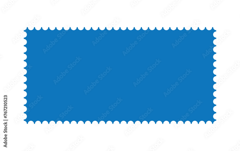 Obraz premium Blank postage stamp. Clean postage stamp template. Postage icon.