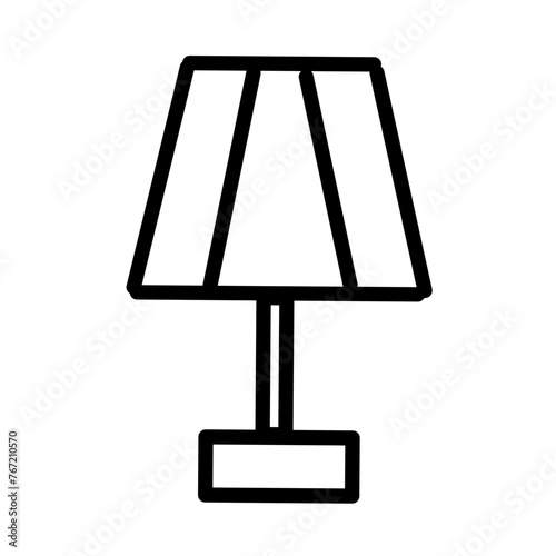 Lamp Related Vector Line Icon