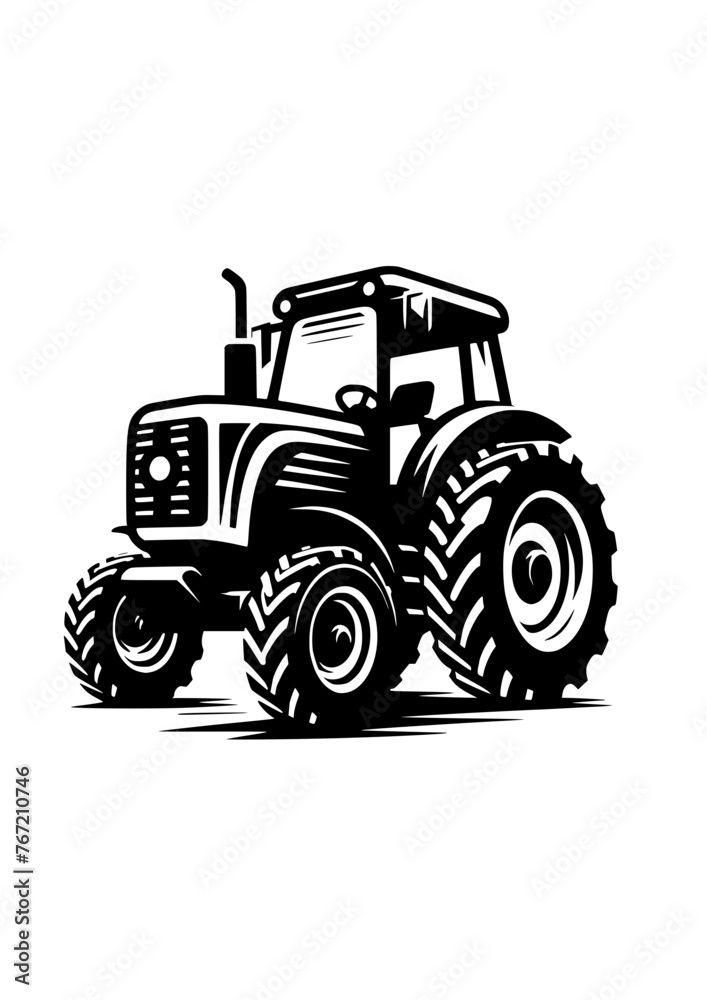 Farm Tractor SVG Cut File, Farm life SVG, Tractor Silhouette, Transportation Cut File, Cricut Design Space, Silhouette Cut Files, Cricut Cut Files
