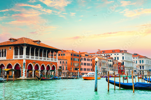 Old venetian architecture on Grand Canal in Venice, Italy. © smallredgirl