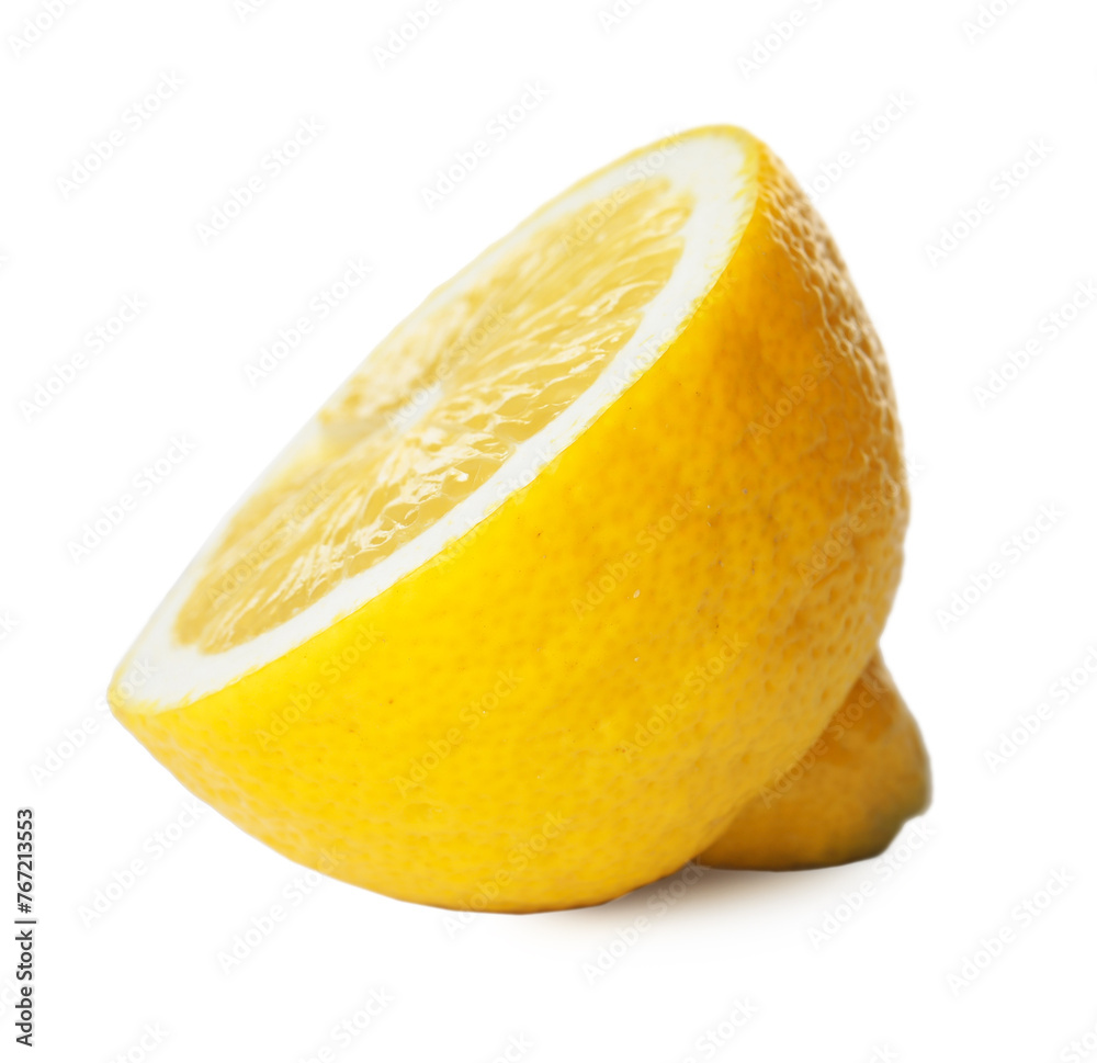 Half of fresh lemon isolated on white Half of fresh lemon isolated on white