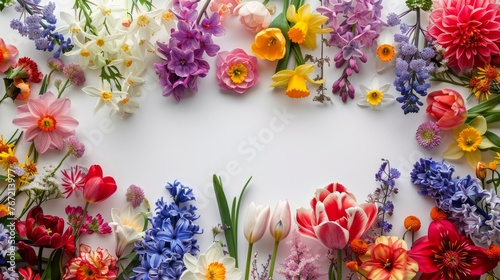 Assorted Multicolored Flowers on White Surface