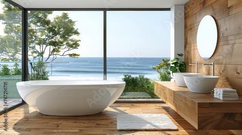 Ocean-View Bathroom