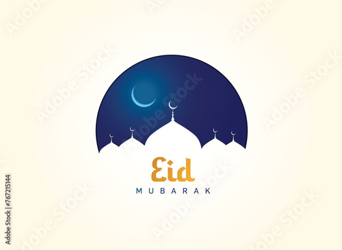 VesakEid Mubarak Islamic background template vector Illustration.