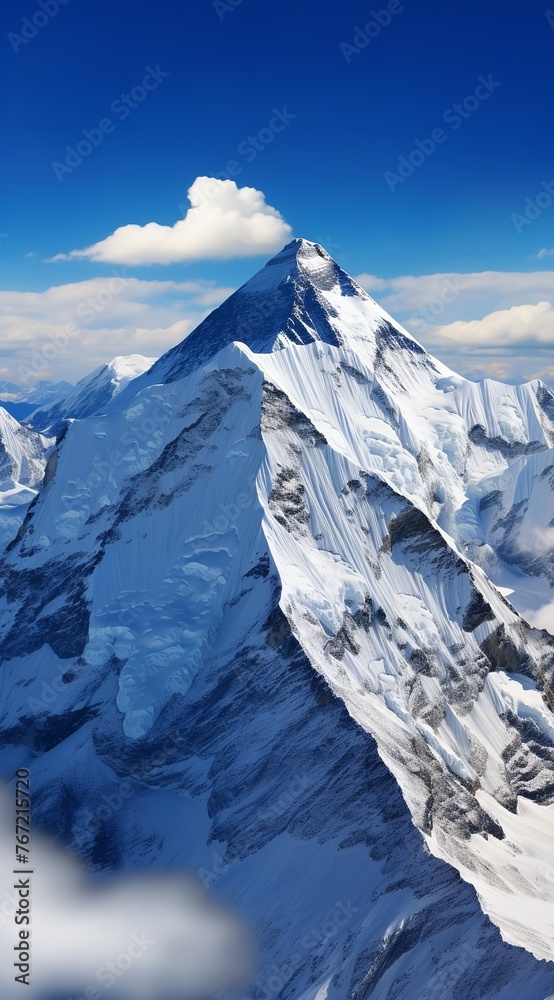 The Snowcapped Mount Everest Stands Tall