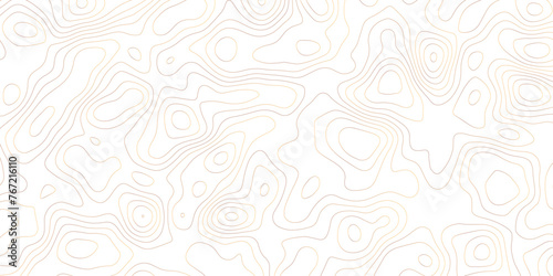Topographic map and landscape terrain texture grid. Abstract lines background. Contour maps. Vector illustration. golden and white topographic contours lines of mountains.
