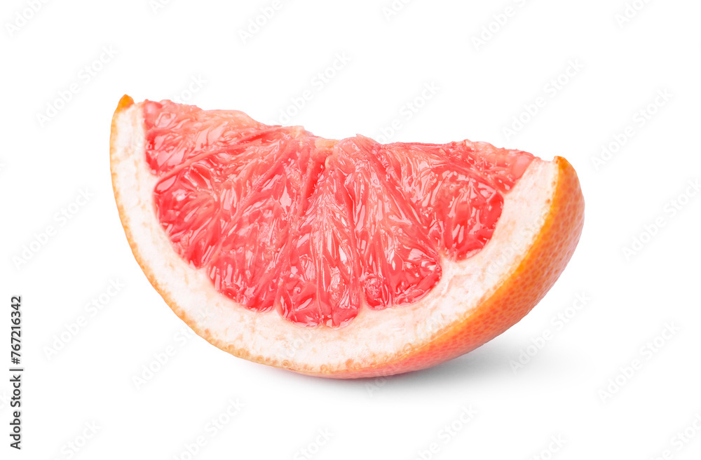 Citrus fruit. Slice of fresh ripe grapefruit isolated on white Citrus fruit. Slice of fresh ripe grapefruit isolated on white