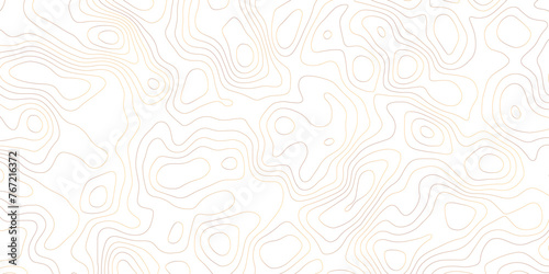 Topographic map and landscape terrain texture grid. Abstract lines background. Contour maps. Vector illustration. golden and white topographic contours lines of mountains.