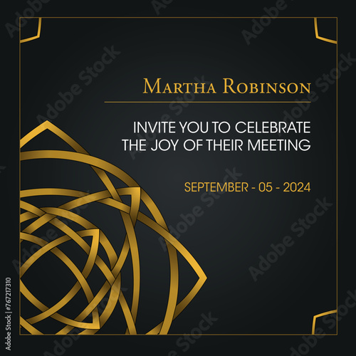 Plantilla de invitación ornamental