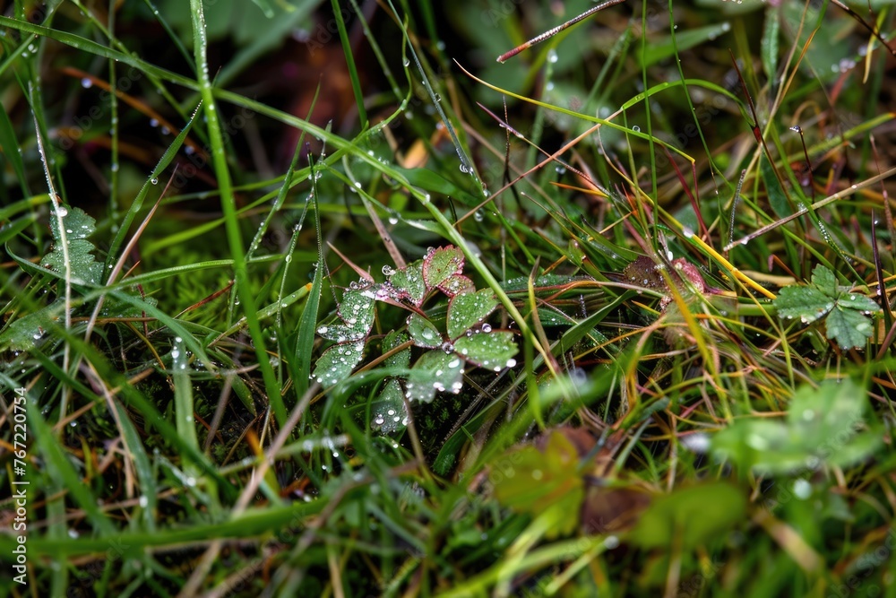 Dewy Meadow: Capturing the Serene Beauty of Dew Drops on Grass in Spring or Summer Field Dewy Meadow: Capturing the Serene Beauty of Dew Drops on Grass in Spring or Summer Field