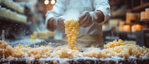 Candlemaker pouring wax photo