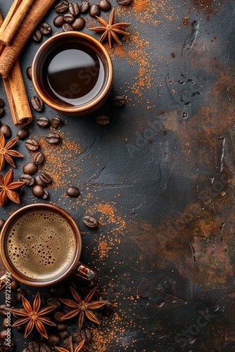 A Cup of Coffee and Coffee Beans