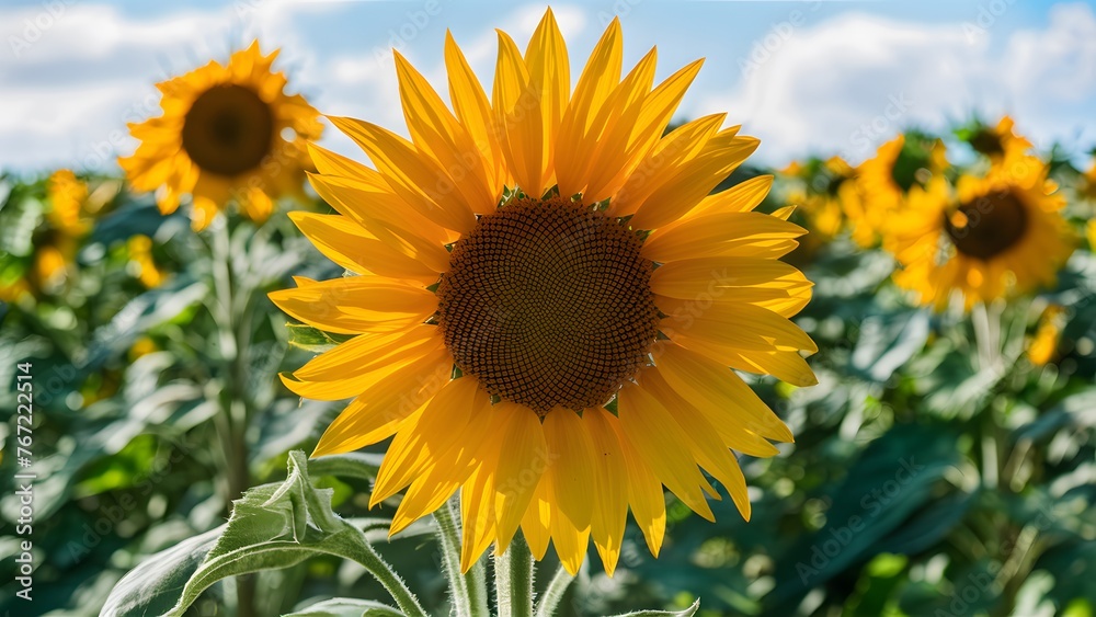 Sunflower with transparent background, additional PNG file available