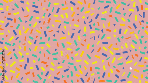 Whimsical Celebration: Vibrant Hand-Drawn Sprinkle Seamless Pattern - A Vector Delight photo
