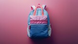 Blue and Pink Backpacks With Pencils