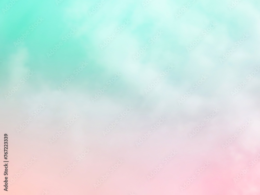 Bright pastel gradations of green, pink, yellow and gently orange there is a subtle and combination on the atmospheric background of the sky with softly faded white clouds. Bright pastel gradations of green, pink, yellow and gently orange there is a subtle and combination on the atmospheric background of the sky with softly faded white clouds.