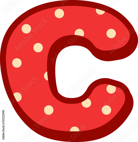 Alphabet Polka Dot letter C