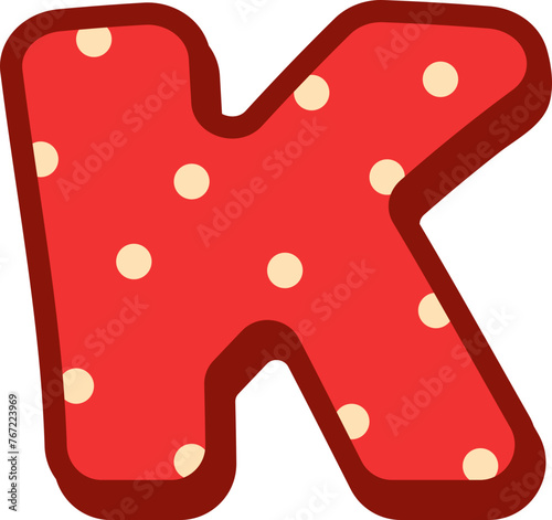 Alphabet Polka Dot letter K