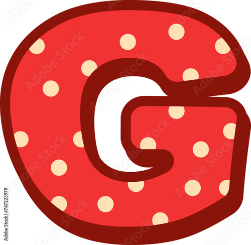 Alphabet Polka Dot letter G