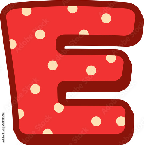 Alphabet Polka Dot letter E