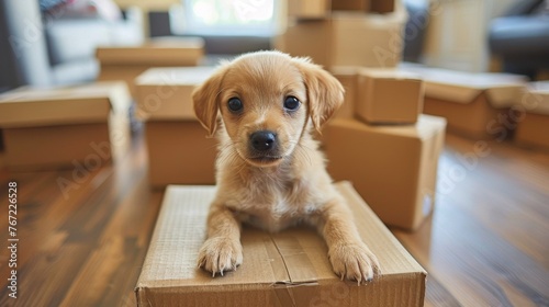 A Puppy Resting in Living Room