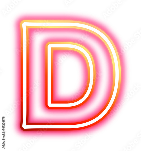 Neon Alphabet D
