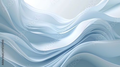 Minimalistic White and Light Blue Line Abstract Wallpaper photo