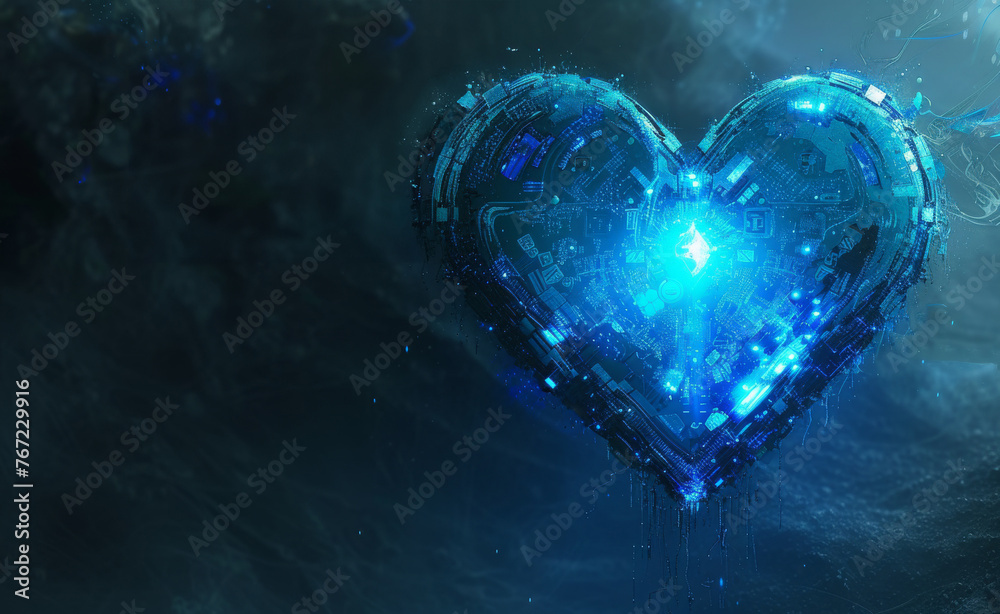 Love Central Processing Unit: A Blue Heart Design