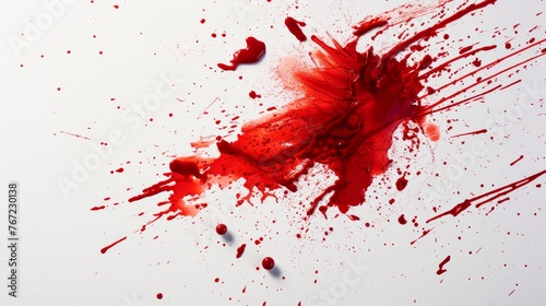 Realistic Red Blood Splatter Background © Eitan Baron