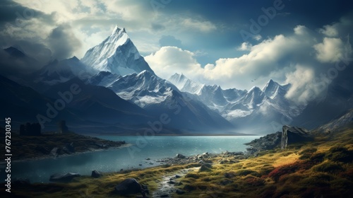 Majestic Himalayan Landscape: A Cinematic Portrayal of Nature's Grandeur © Eitan Baron