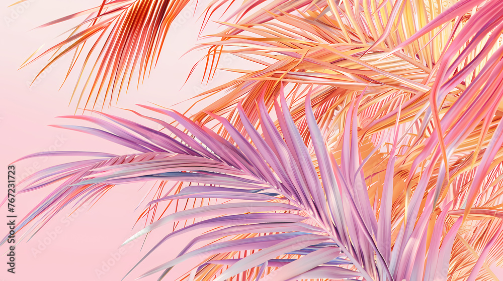 Pastel colors of palm Pastel colors of palm