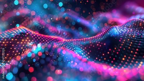 Abstract background with glowing dots symbolizing advanced technology