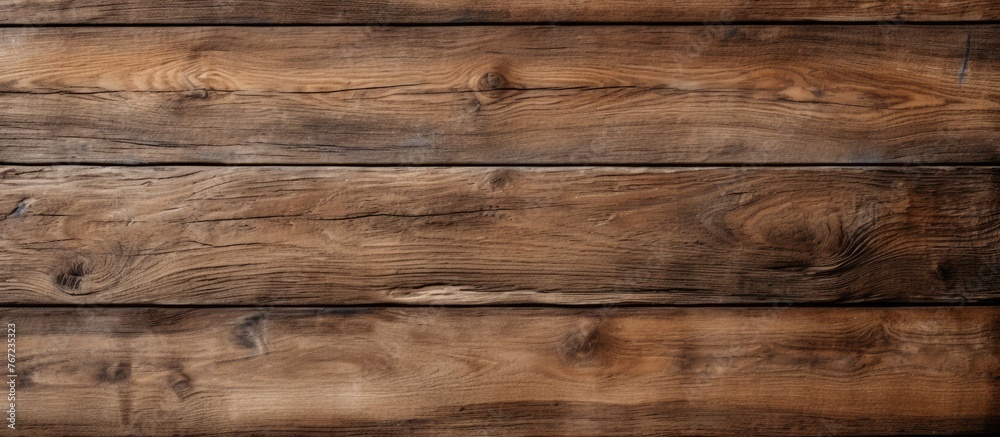 A close up of a wooden wall with a brown stain