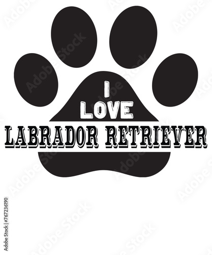 I love Labrador Retriever T-shirt design
