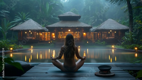 Peaceful retreat by a jungle poolside