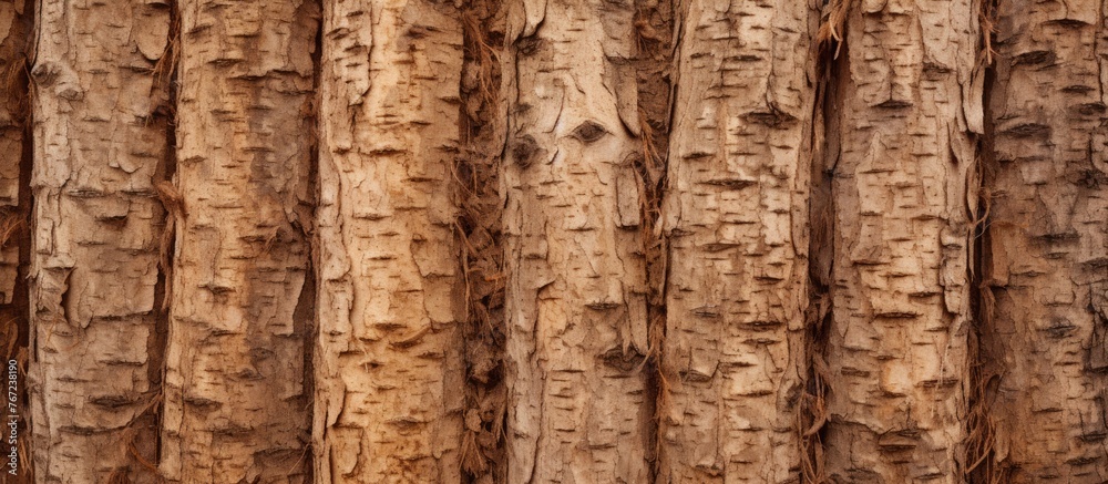 Fototapeta premium Close-up of textured tree bark surface