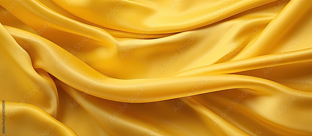 A close up of crumpled yellow fabric A close up of crumpled yellow fabric