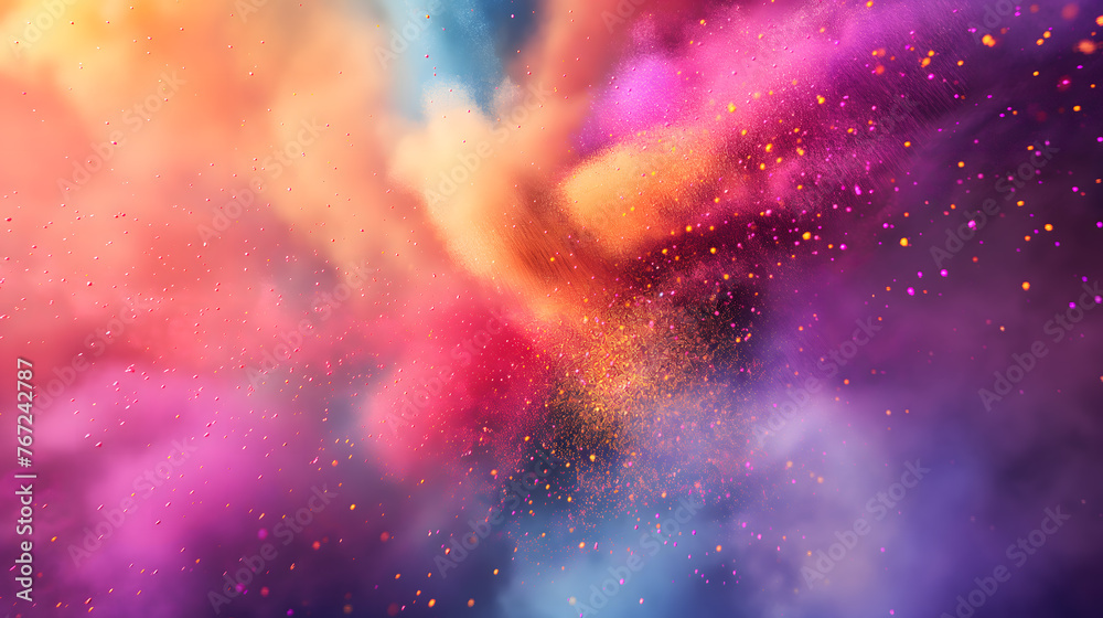 Vibrant Colors Explosion - Abstract Powder Burst Photography