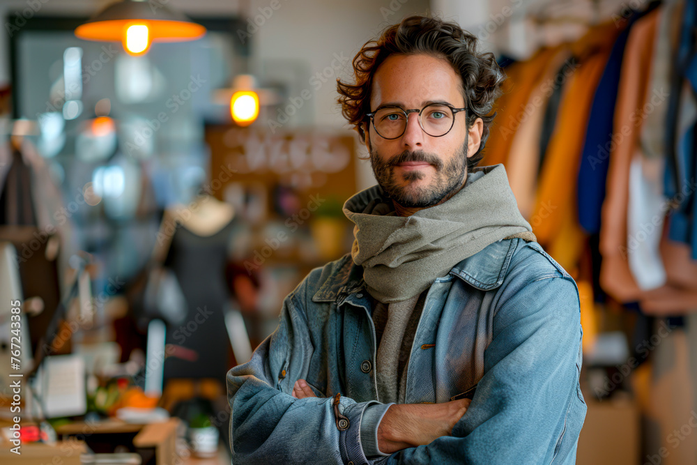 Chic Fashion Designer Captured in Trendy Co-Working Space Chic Fashion Designer Captured in Trendy Co-Working Space