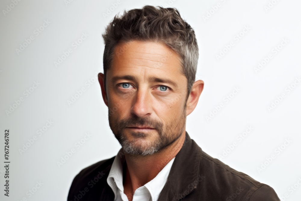 Portrait of a handsome mature man looking at camera. Studio shot. Portrait of a handsome mature man looking at camera. Studio shot.